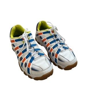 K-SWISS ST429 Mens’ White Blue Orange Sneakers Shoes Size 9.5 Tennis shoes